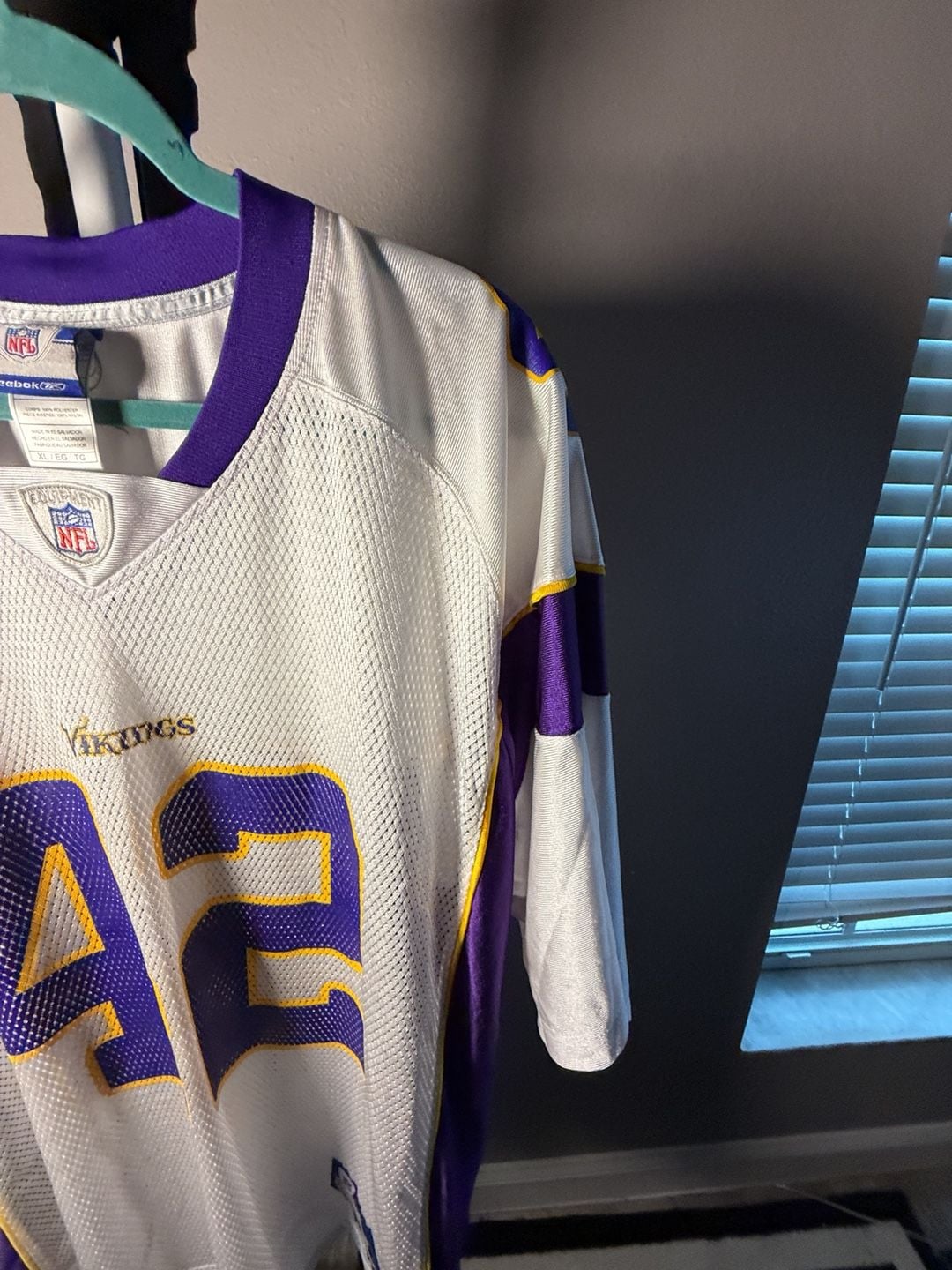 Reebok NFL Minnesota Vikings Jersey Size XL White 42 6