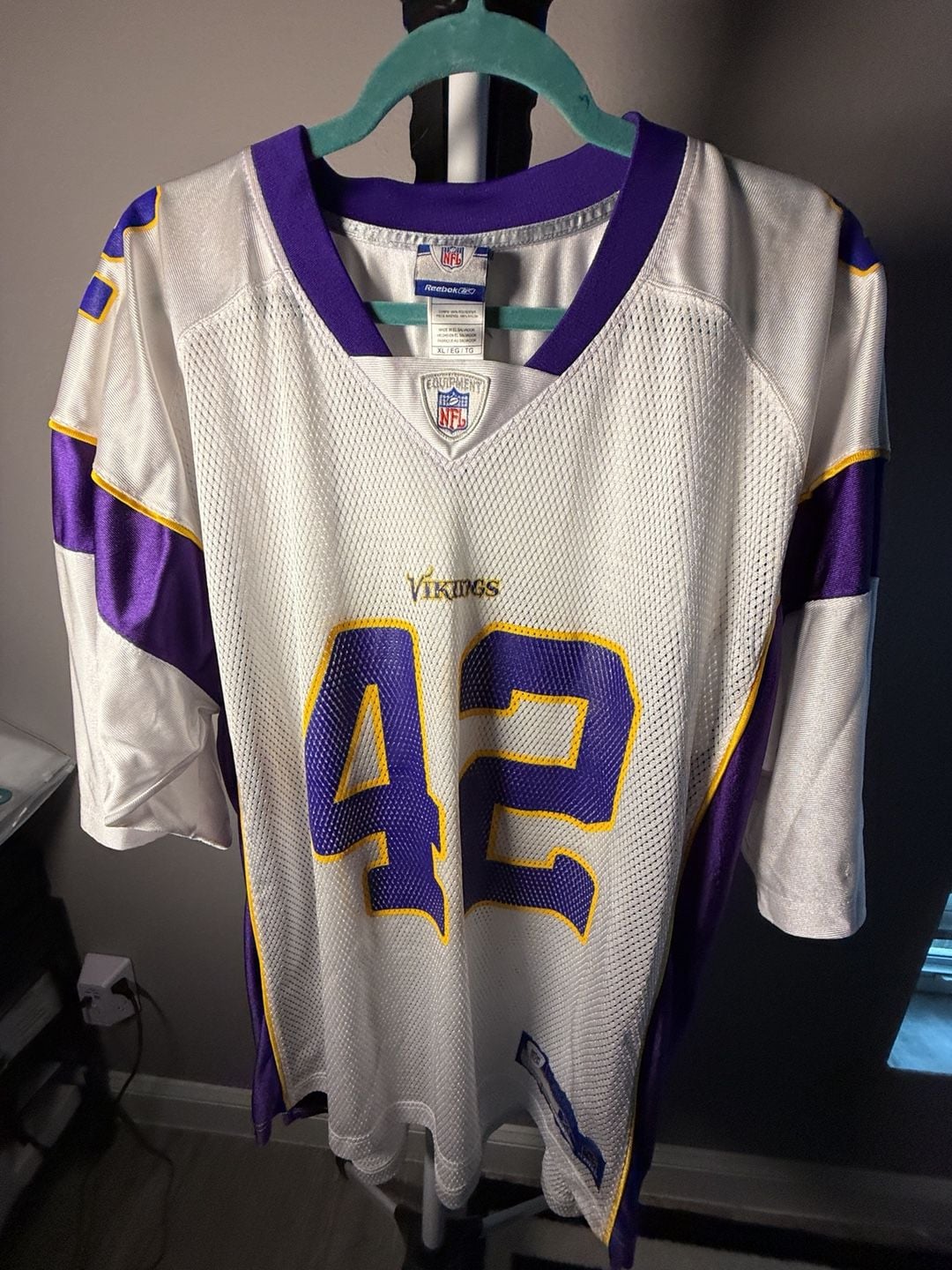 Reebok NFL Minnesota Vikings Jersey Size XL White 42 8