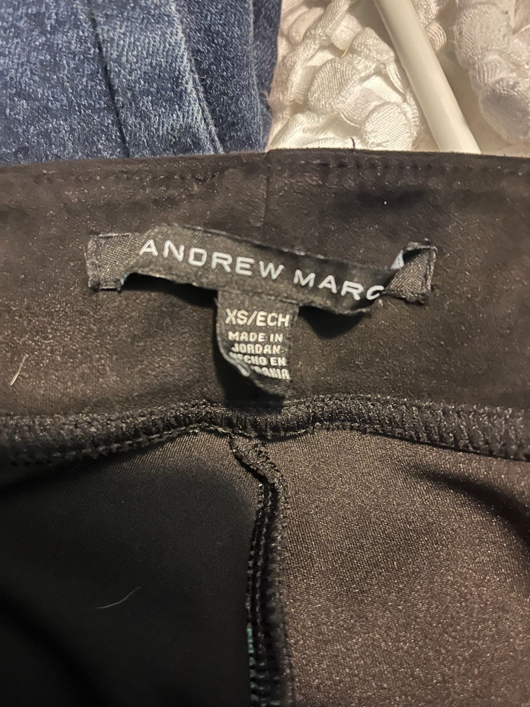 Andrew Marc Suede Pants Size XS Black Pull-On Leggings 5