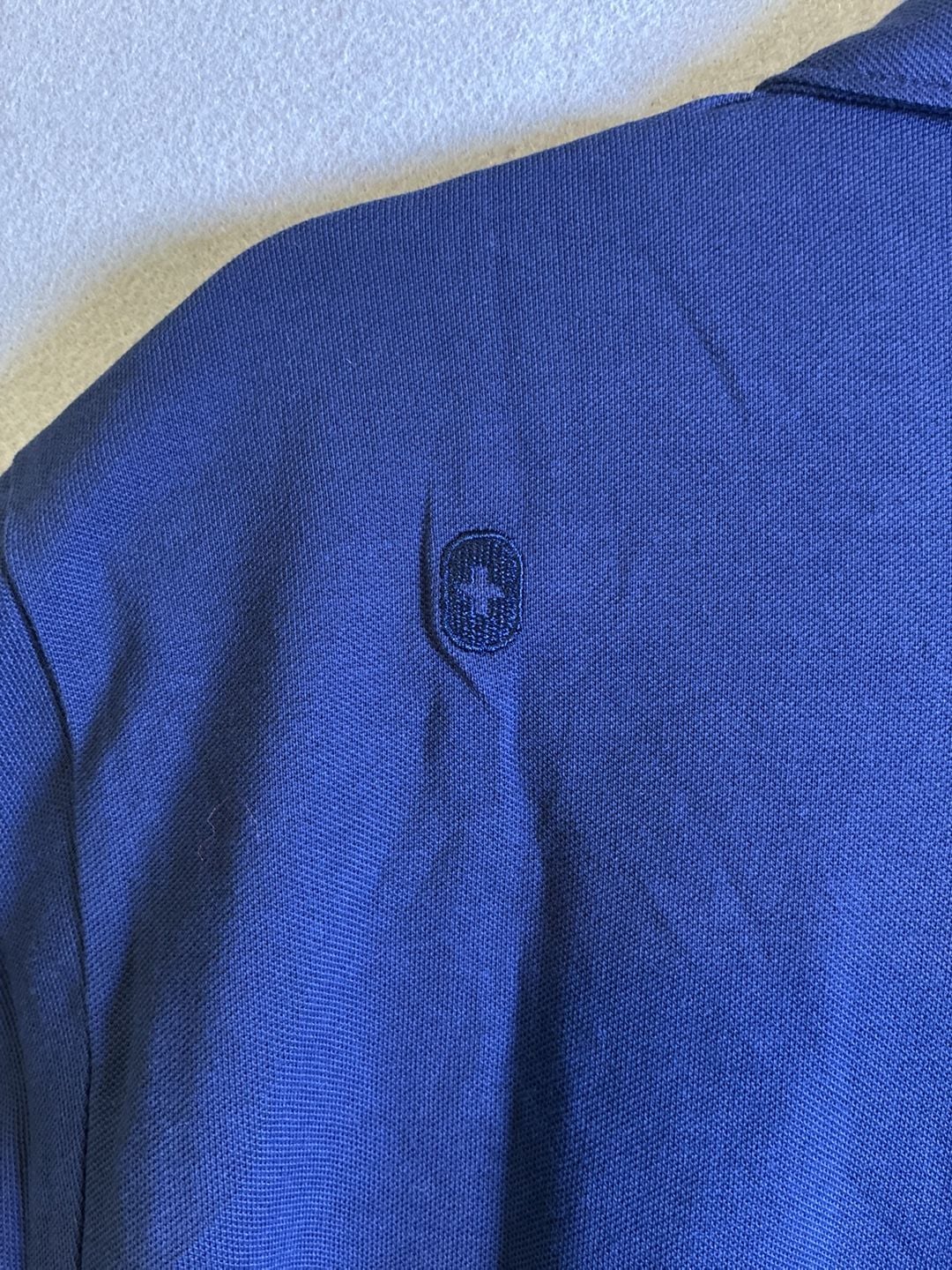 Figspro Technical Pique Scrub Polo Size L Navy Blue New With Tags 10
