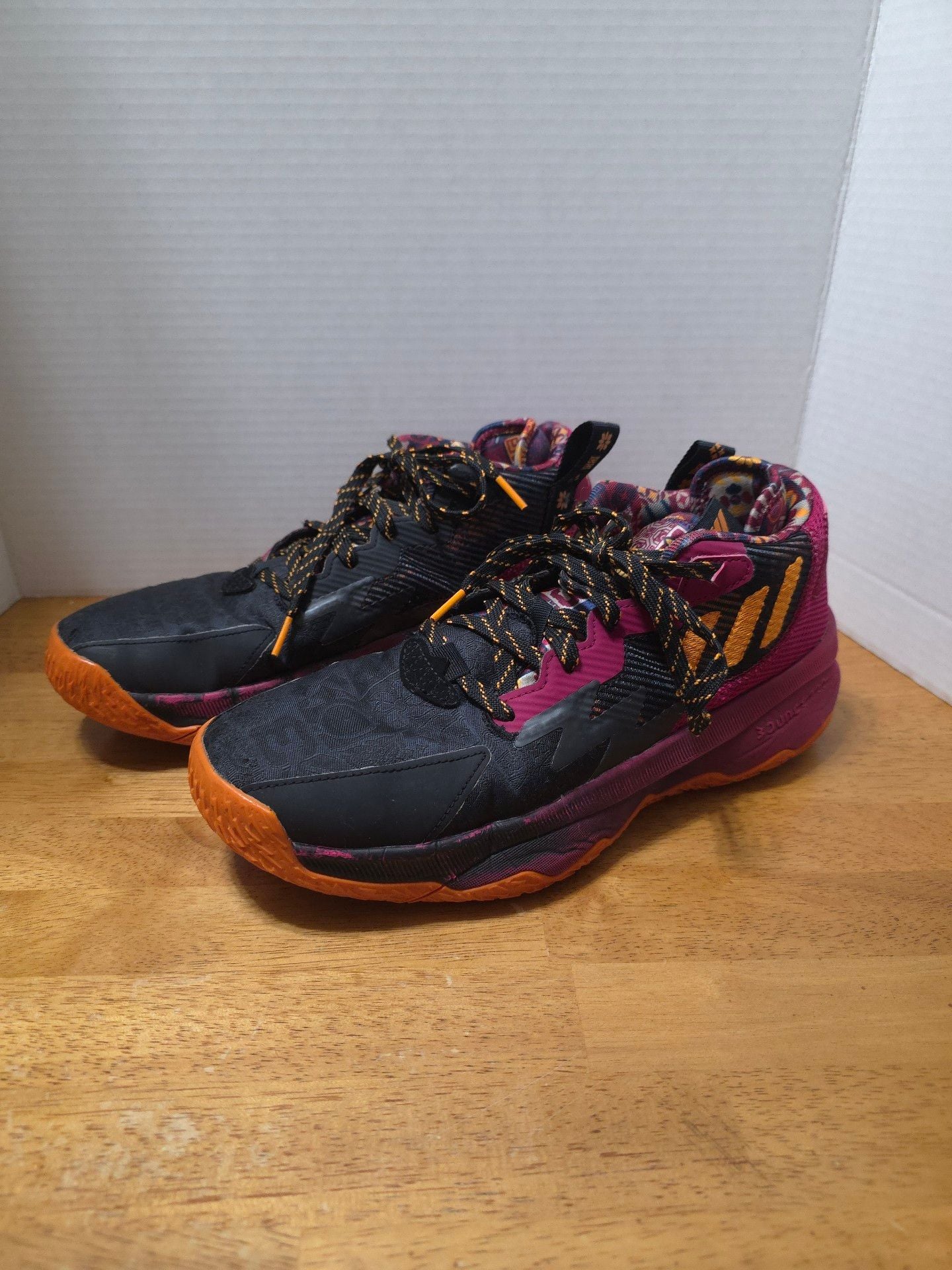 Adidas Dame 8 Chinese New Year Basketball Shoes Black Maroon GW1816 2