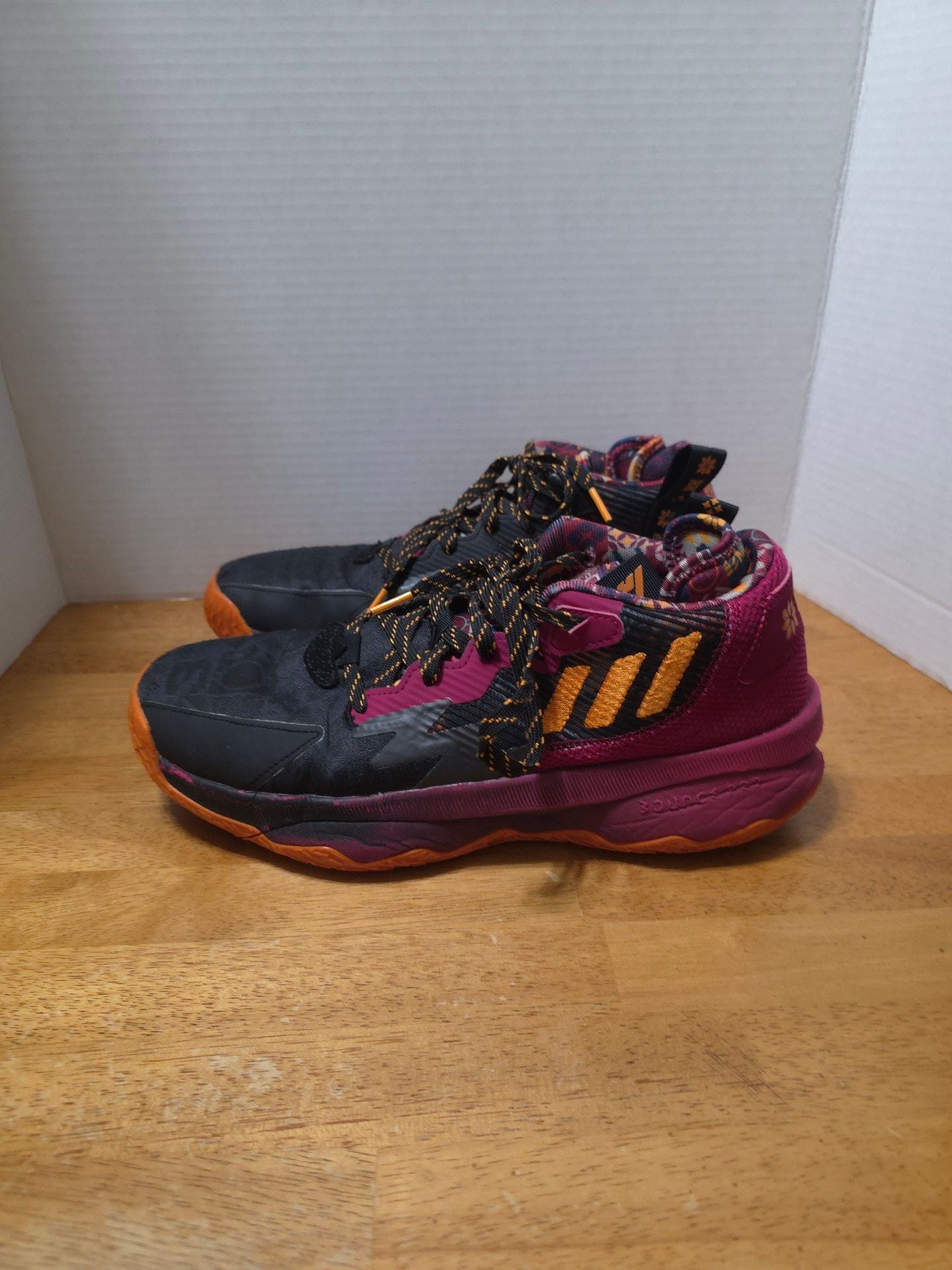 Adidas Dame 8 Chinese New Year Basketball Shoes Black Maroon GW1816 3
