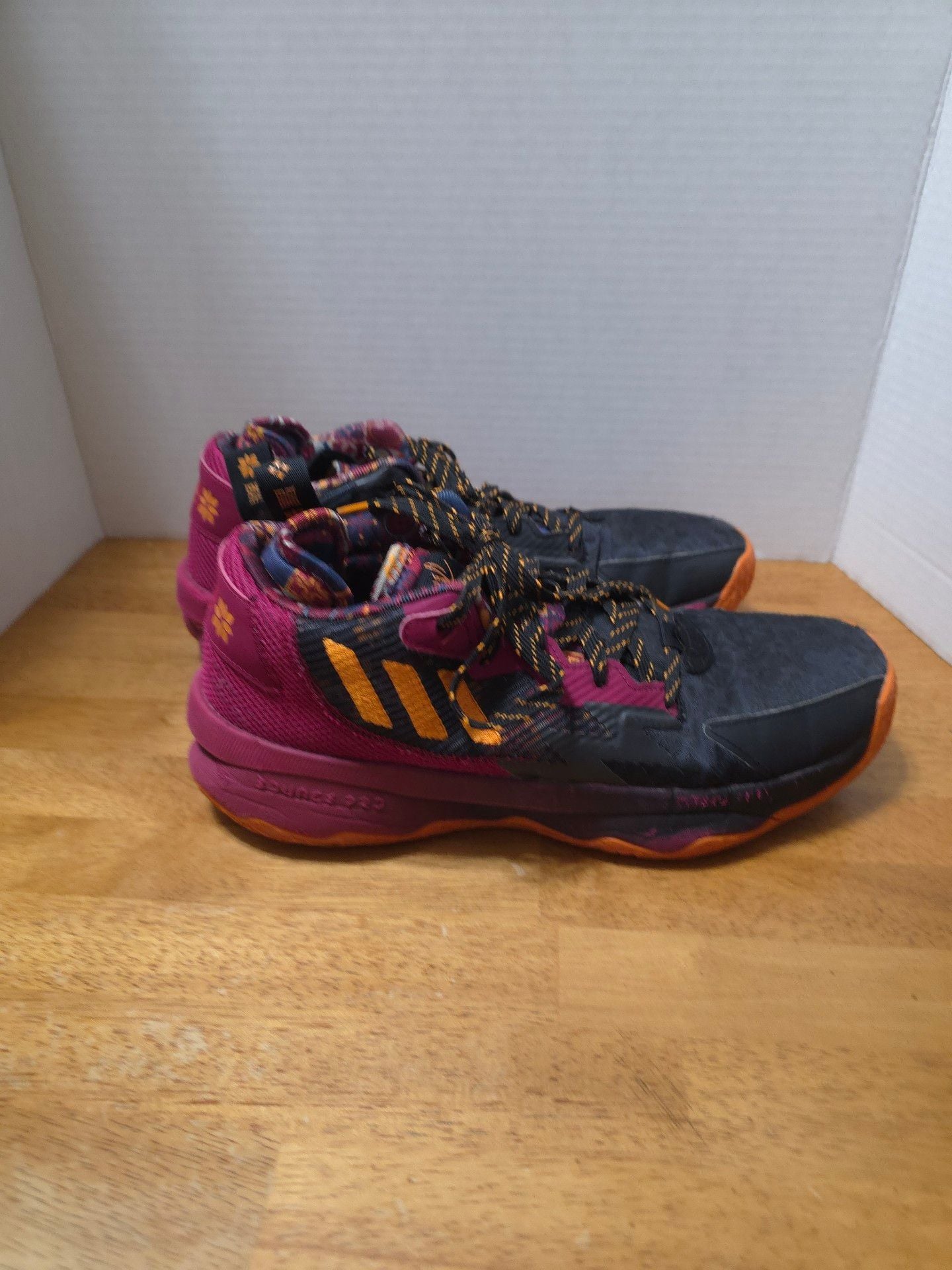 Adidas Dame 8 Chinese New Year Basketball Shoes Black Maroon GW1816 6