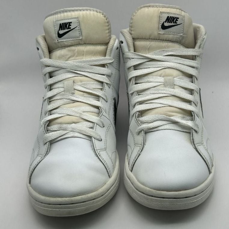 Nike Court Royale 2 Mid Mens Leather Sneakers 8 White Black CQ9179-100 3