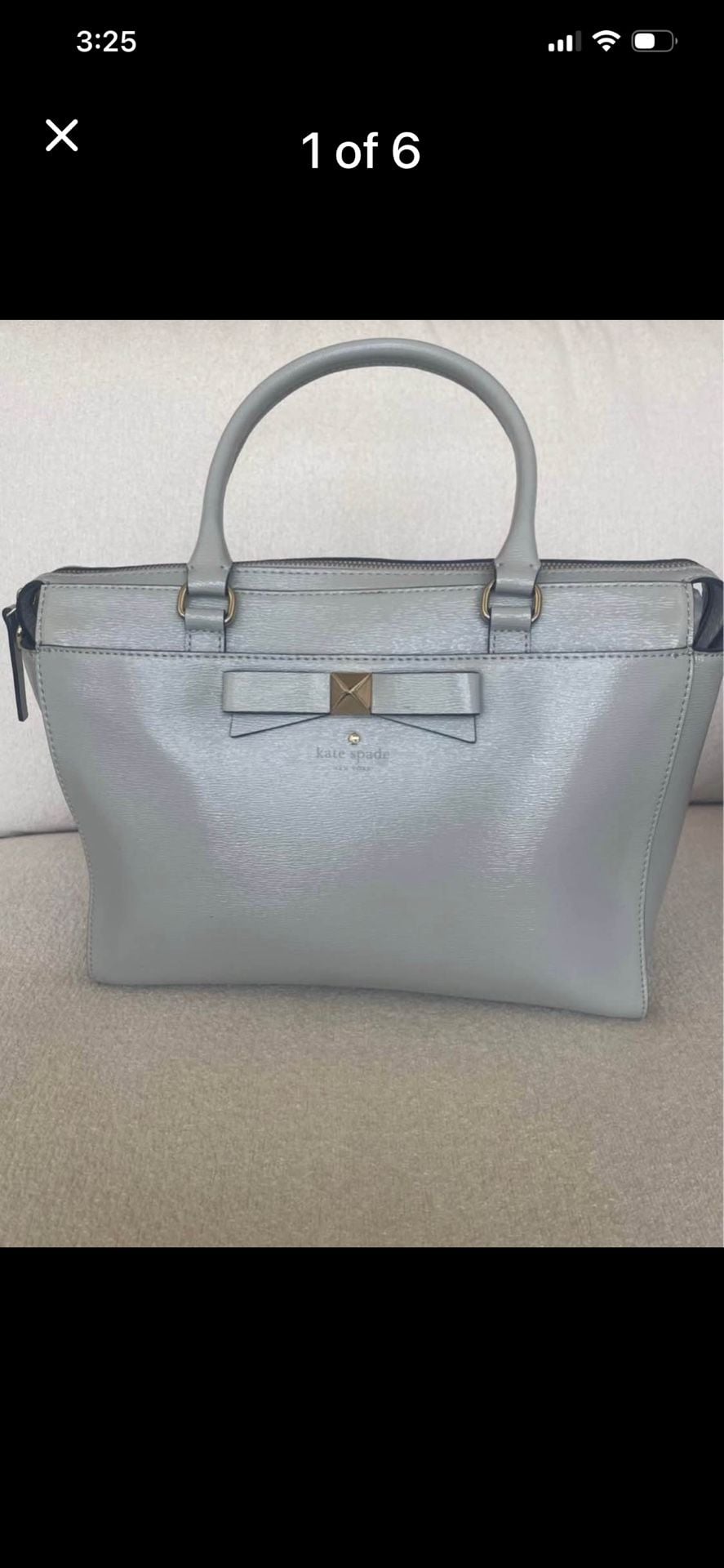 BRAND NEW! Kate Spade Jeanne Beacon Court Satchel Grey Leather Bag 2