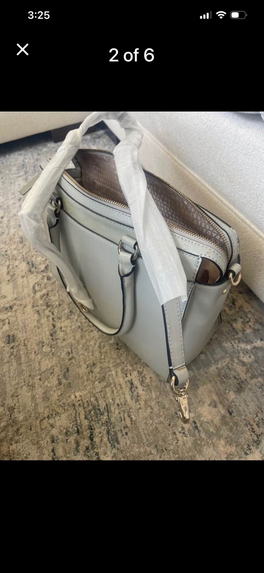 BRAND NEW! Kate Spade Jeanne Beacon Court Satchel Grey Leather Bag 3