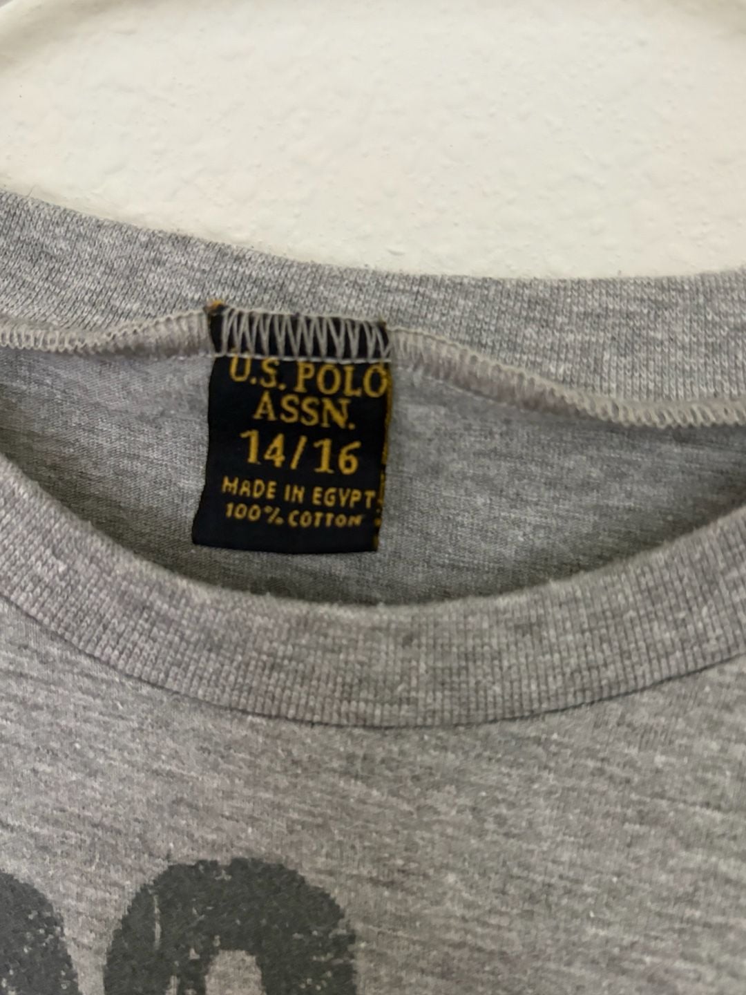 Youth U.S. Polo Assn. Graphic T-Shirt Size 14/16 Gray Cotton 4