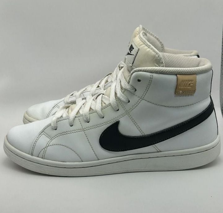 Nike Court Royale 2 Mid Mens Leather Sneakers 8 White Black CQ9179-100 6