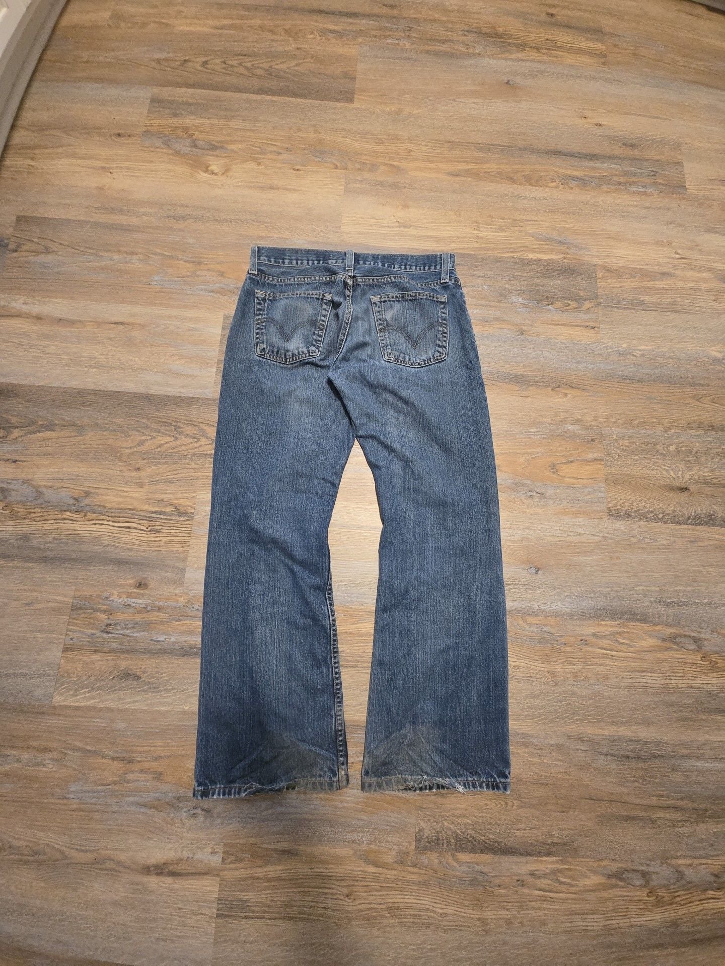 Levi's 527 Low Boot Cut Jeans Blue Denim 3
