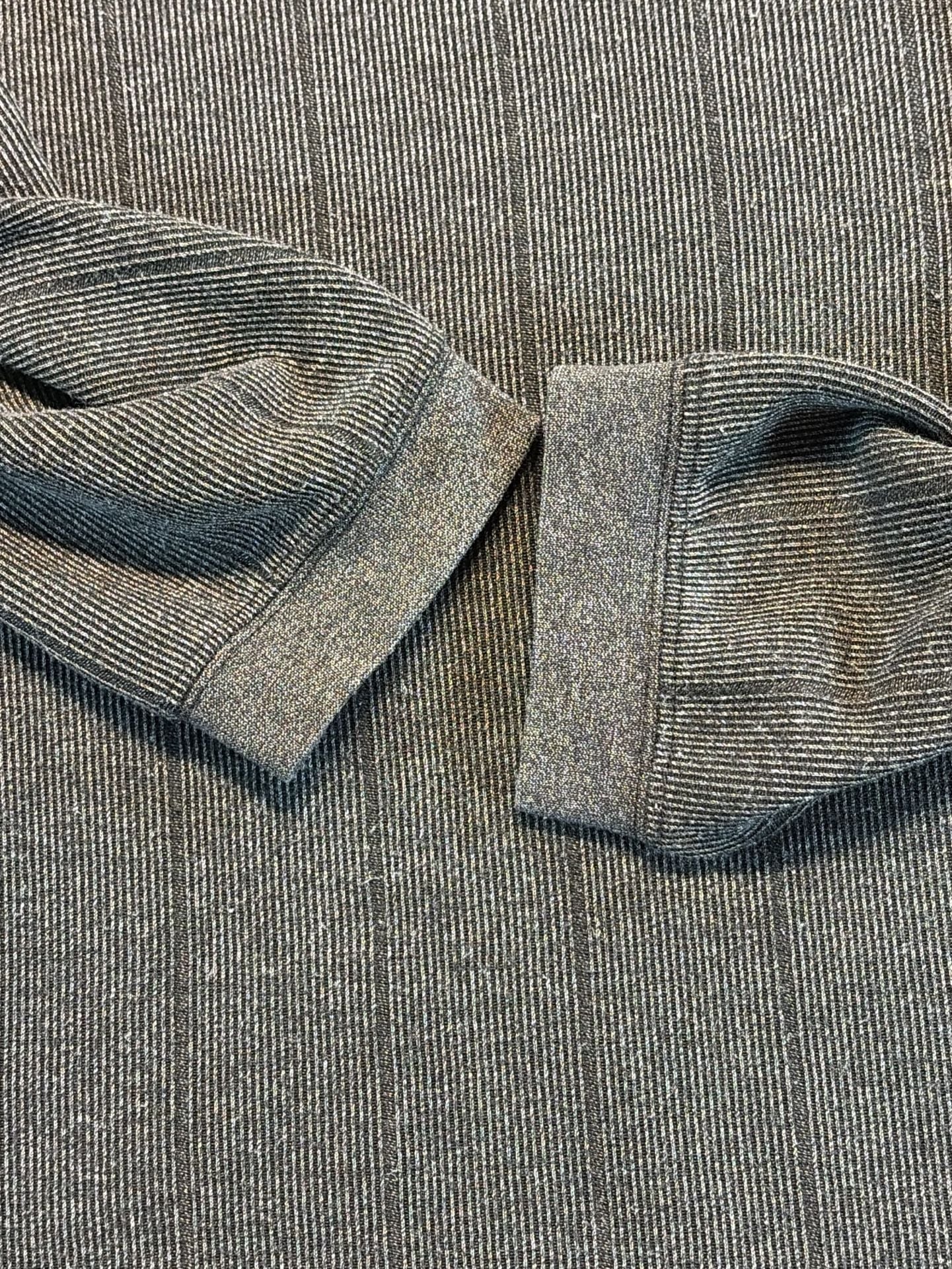 Marc Edwards 1/4 Zip Men’s Pullover Sweater Size XLT Gray Striped Mock Neck 7