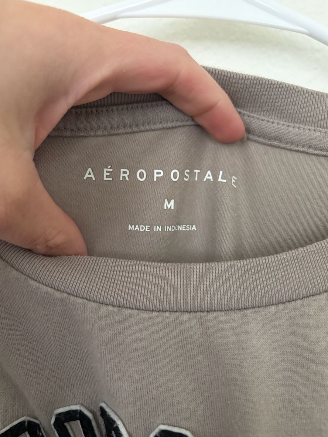Aeropostale 1987 NYC Graphic T-Shirt Size M Gray Cotton Blend 4