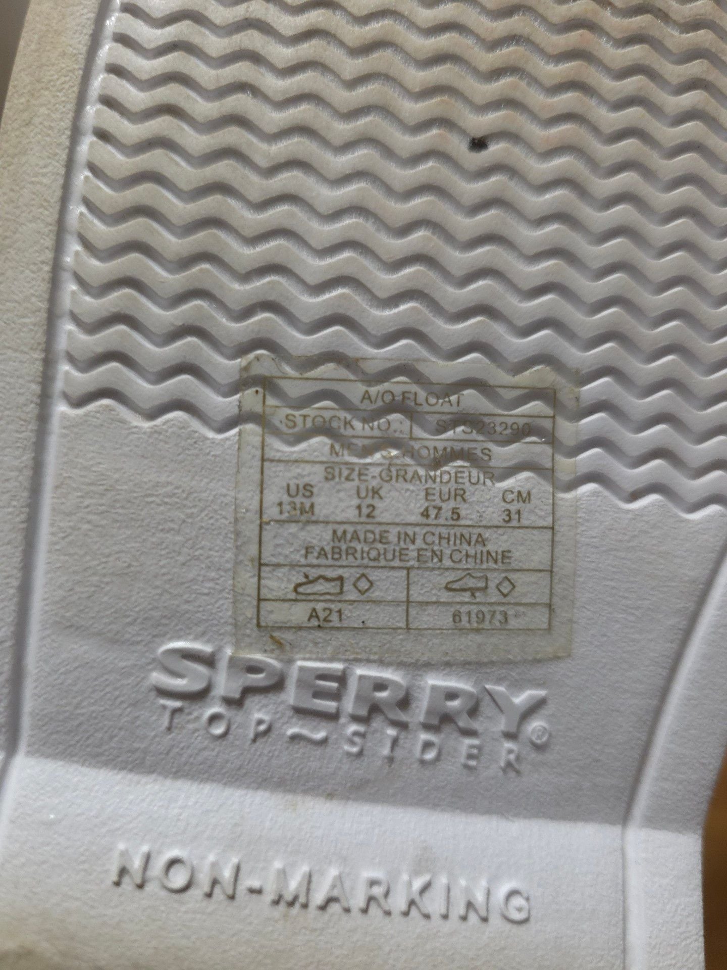 Sperry Authentic Original Float Boat Shoes Gray White 9