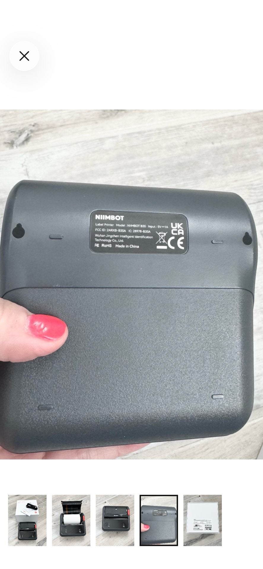 NIIMBOT B3S Thermal Label Printer Grey 4