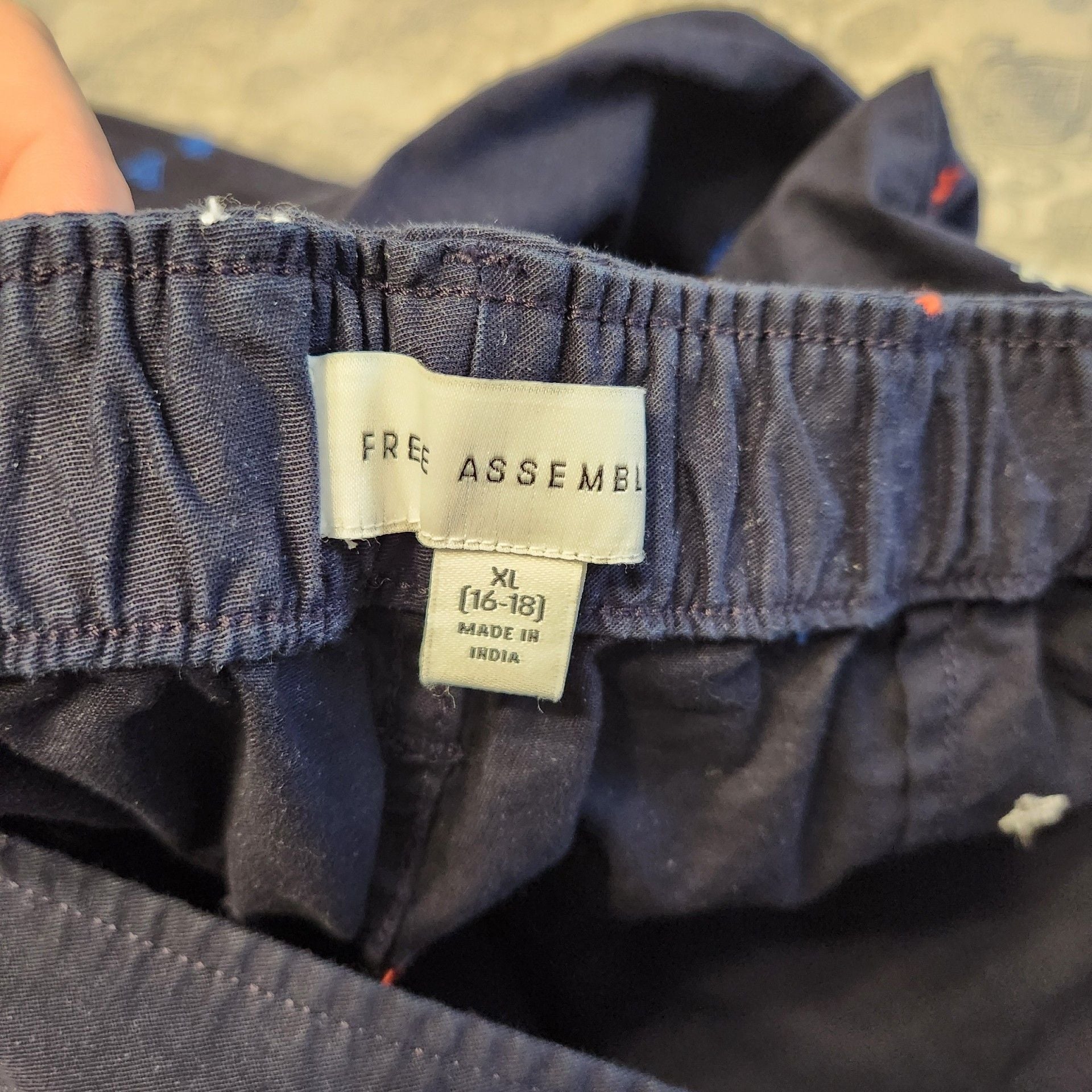 Women's Pants Size XL (16-18) Navy Blue Nautical Print 3