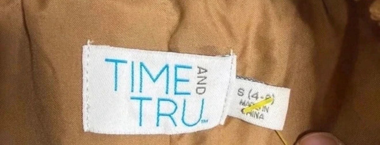 Time And Tru Teddy Coat Size Small 4-6 Camel Brown 4