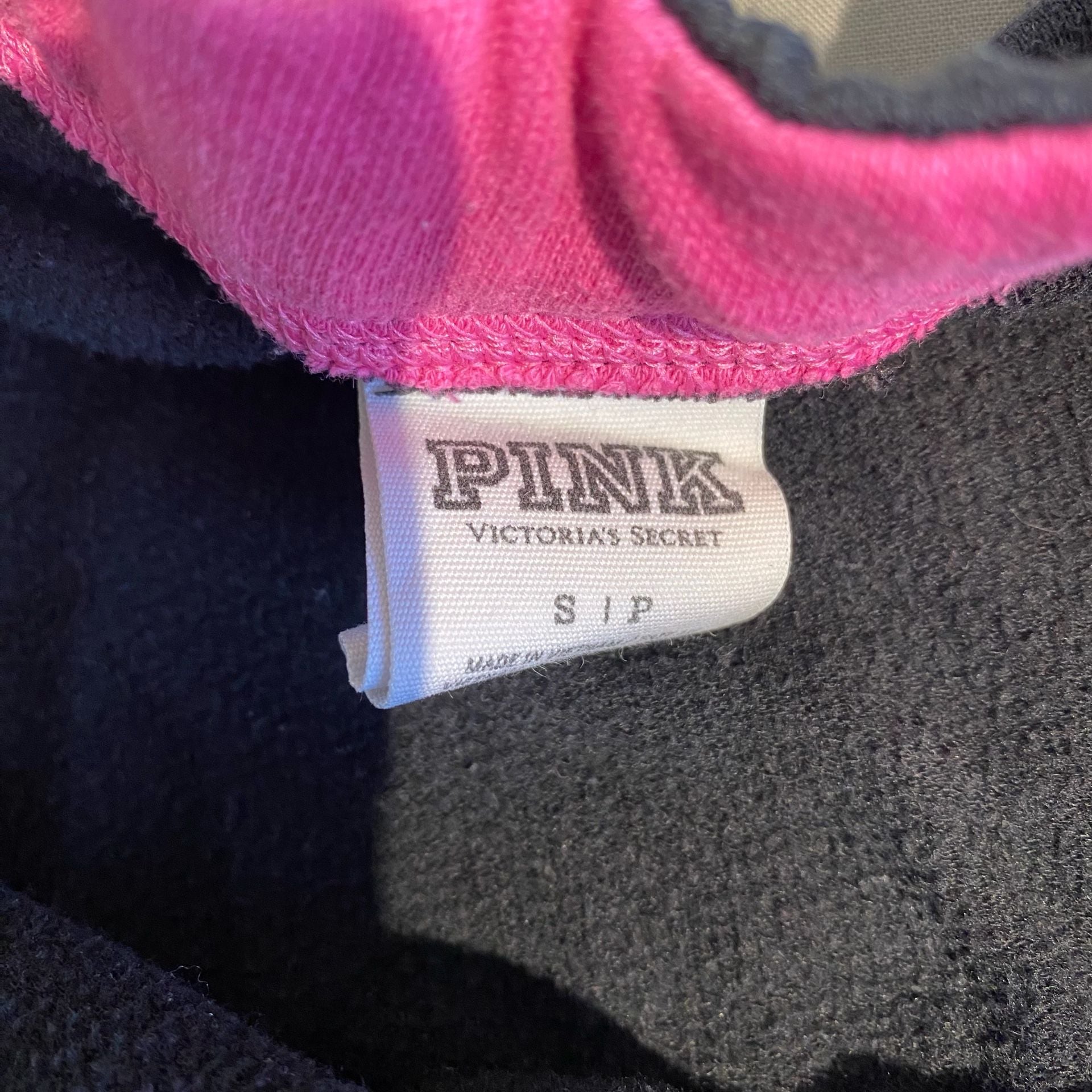 Pink Victoria's Secret Sweatpants Size S Black Logo Leg Print 4