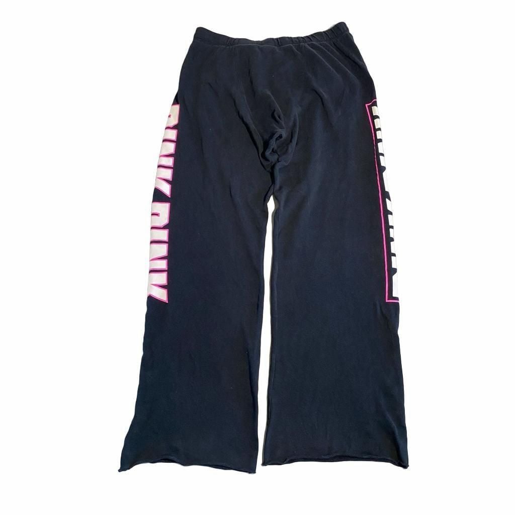 Pink Victoria's Secret Sweatpants Size S Black Logo Leg Print 3