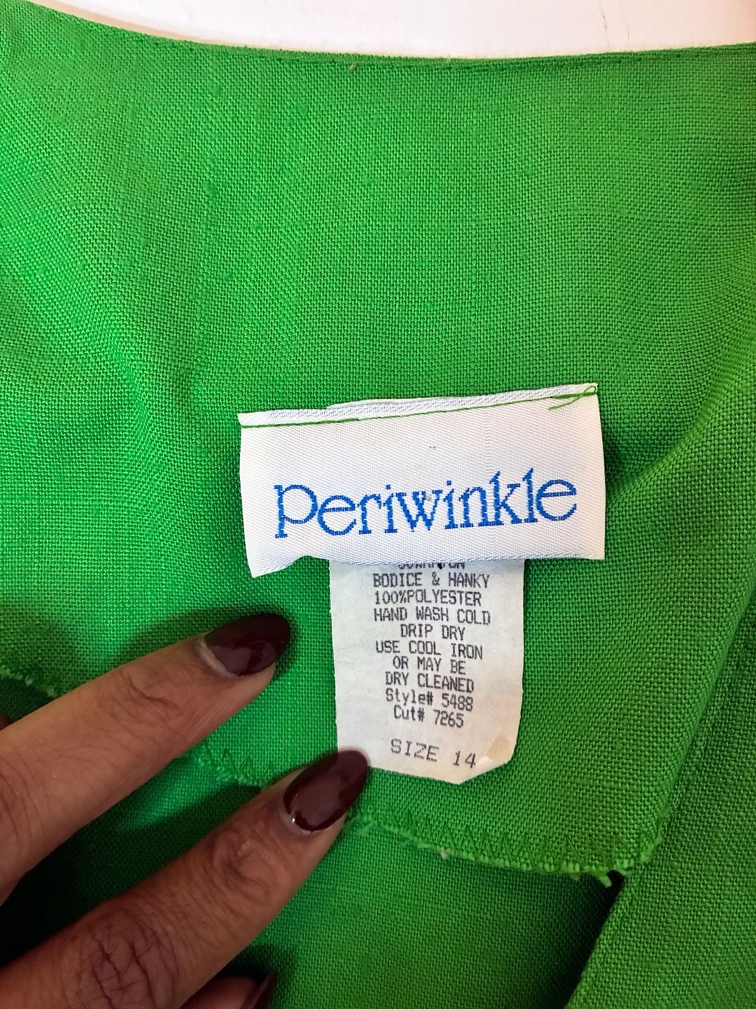  Periwinkle Green Blazer Jacket Women’s Size 14 Striped Cuffs Made in USA 7