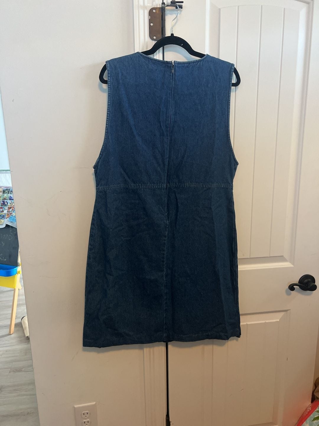 Premier International Denim Dress Size L Blue Cotton Sleeveless 5