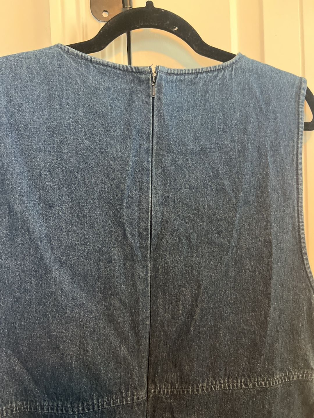 Premier International Denim Dress Size L Blue Cotton Sleeveless 6
