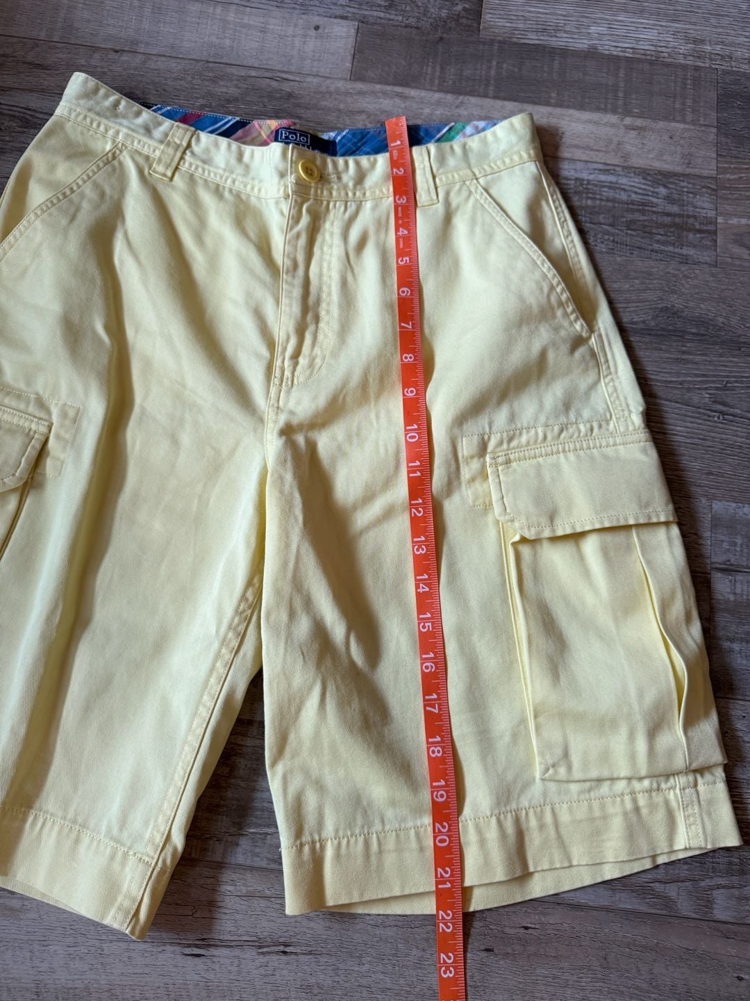 Polo By Ralph Lauren Cargo Shorts Size M Yellow Cotton 4