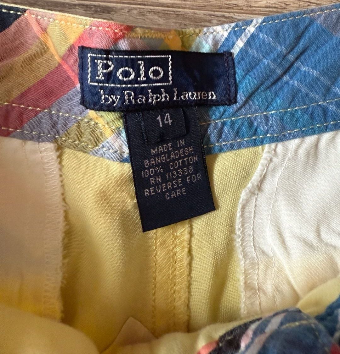 Polo By Ralph Lauren Cargo Shorts Size M Yellow Cotton 3