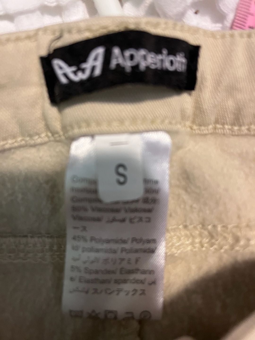 Apperloth fleece lined Skinny Pants Size S Beige High Rise 6