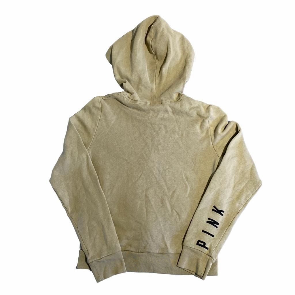 Pink Victoria's Secret Full-Zip Hoodie Size XS Olive Green 3