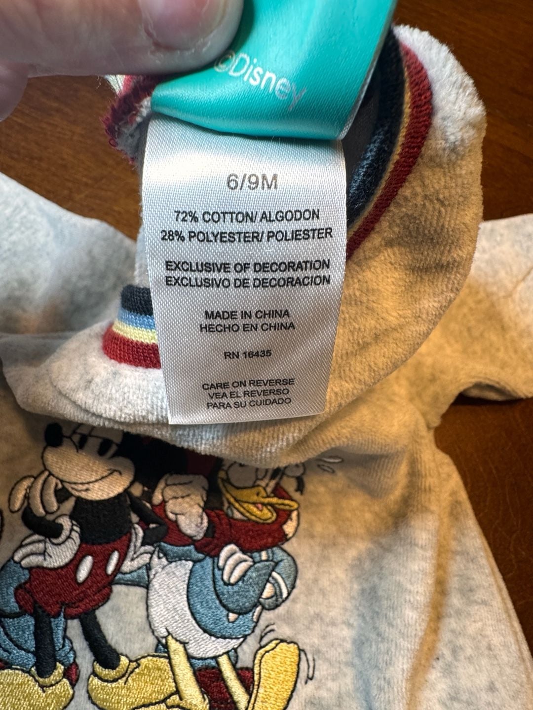 Disney Baby Mickey Goofy Donald 2 Piece Velour Outfit Set 6-9M NWT 4