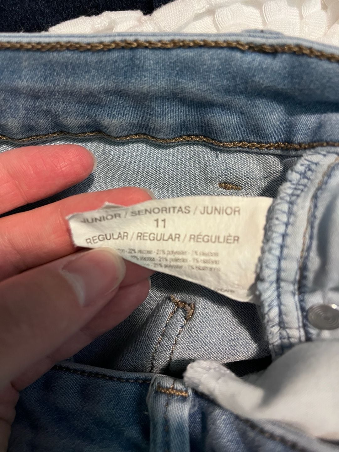 Lei Skinny Jeans Size 11 Regular Light Wash Stretch 7