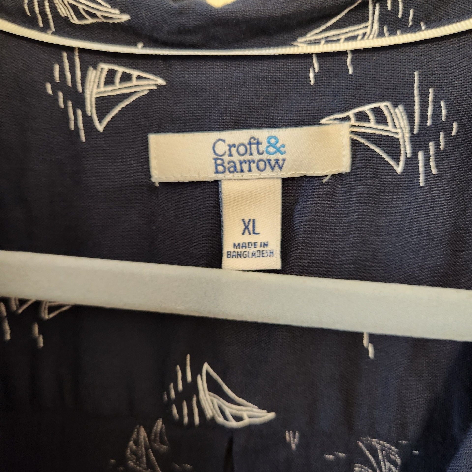 Sailboat Sleeveless Top XL Navy 5