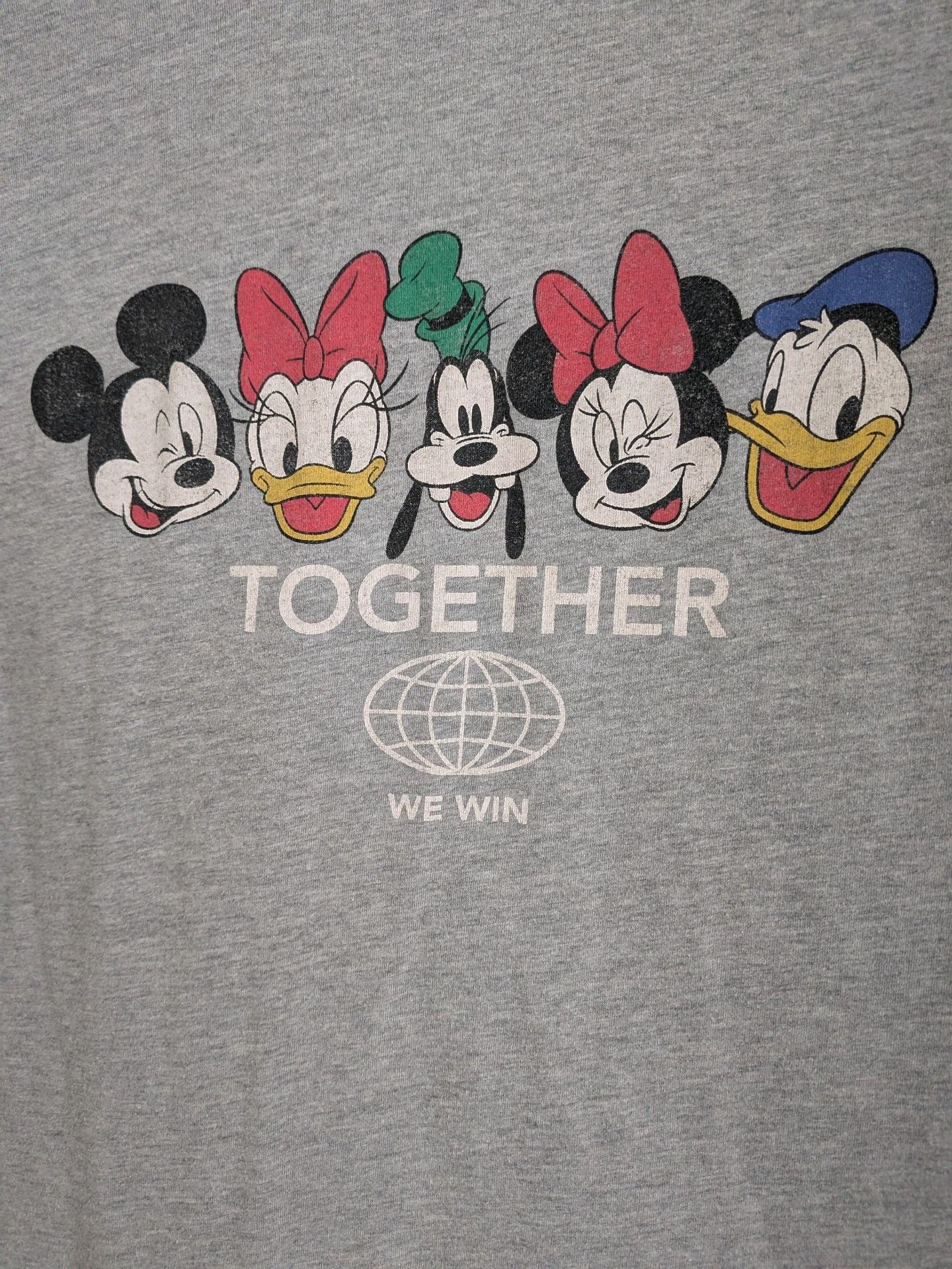 Disney Mickey and Friends Together T-Shirt Gray 2