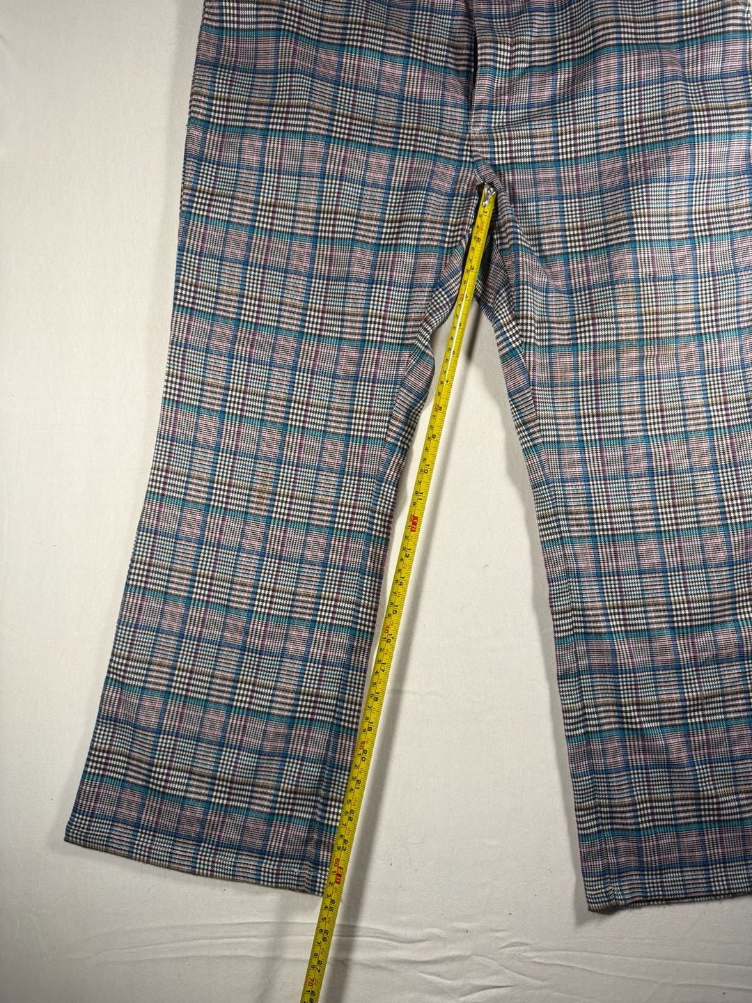 Lazy Oaf Check Kick Flare Trouser Pants Size 30 Plaid Heart Bow 7