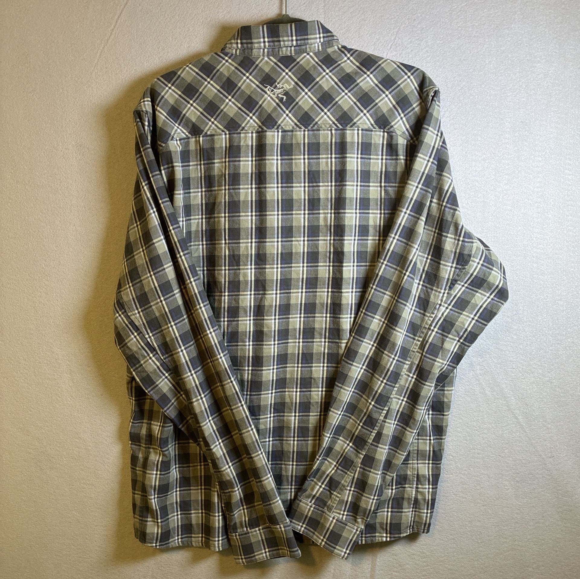 Arc'Teryx Plaid Long Sleeve Button Down Shirt Size XL/TG Green Blue 6