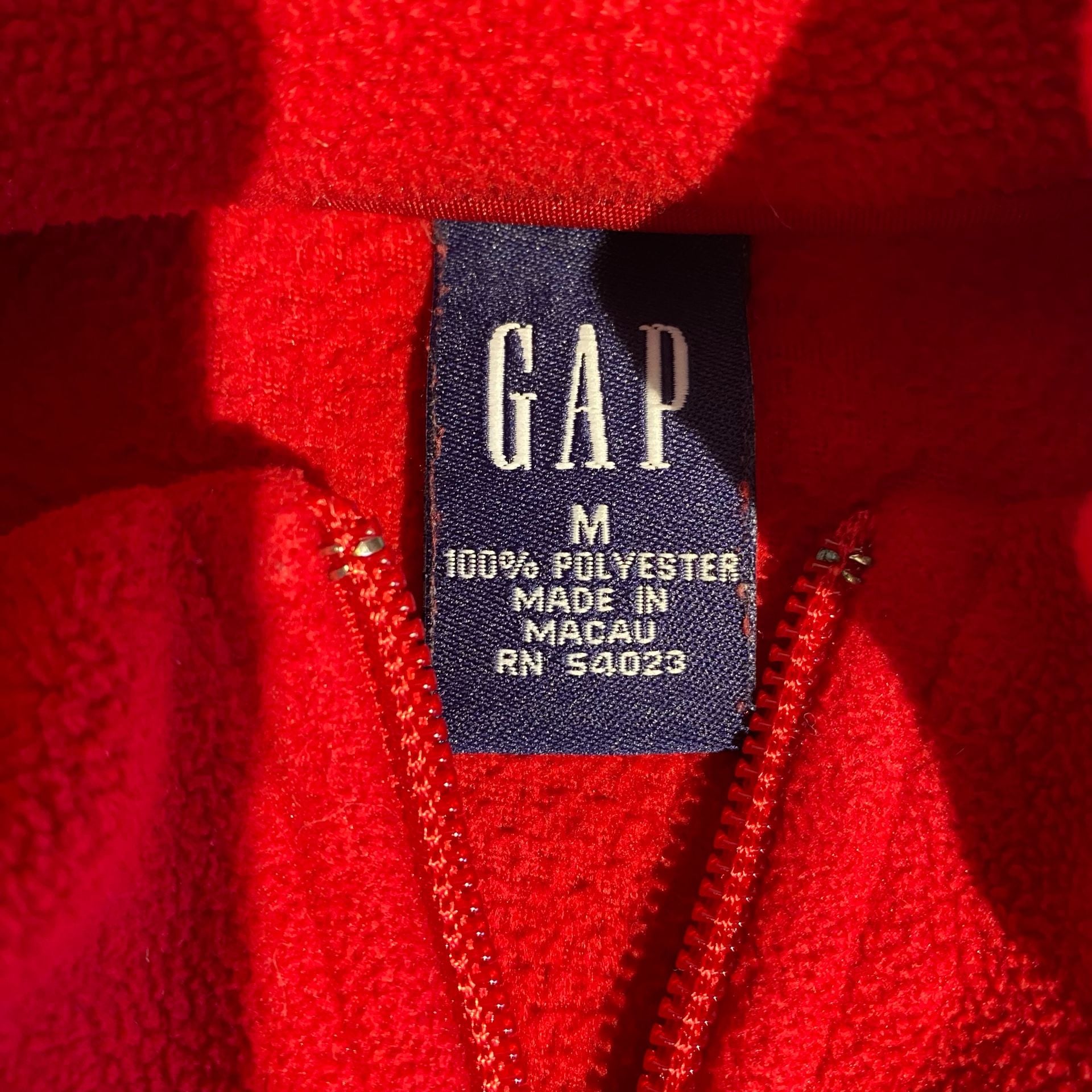 Gap Fleece Vest Size M Red Full Zip Outerwear 4