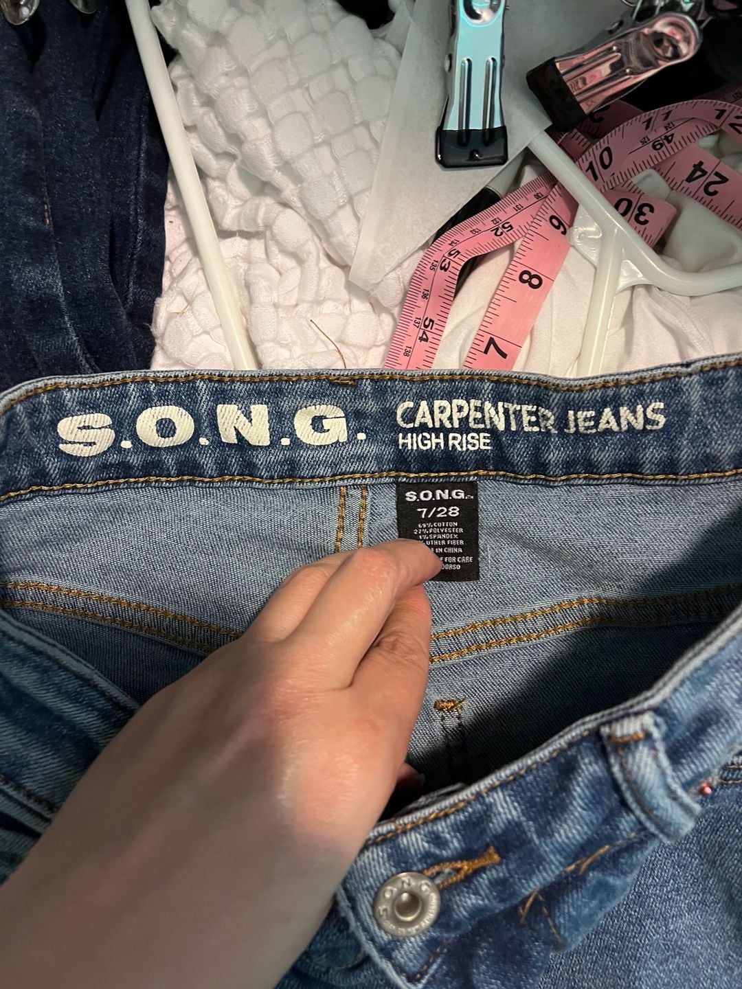 S.O.N.G. High Rise Carpenter Jeans Size 7/28 4