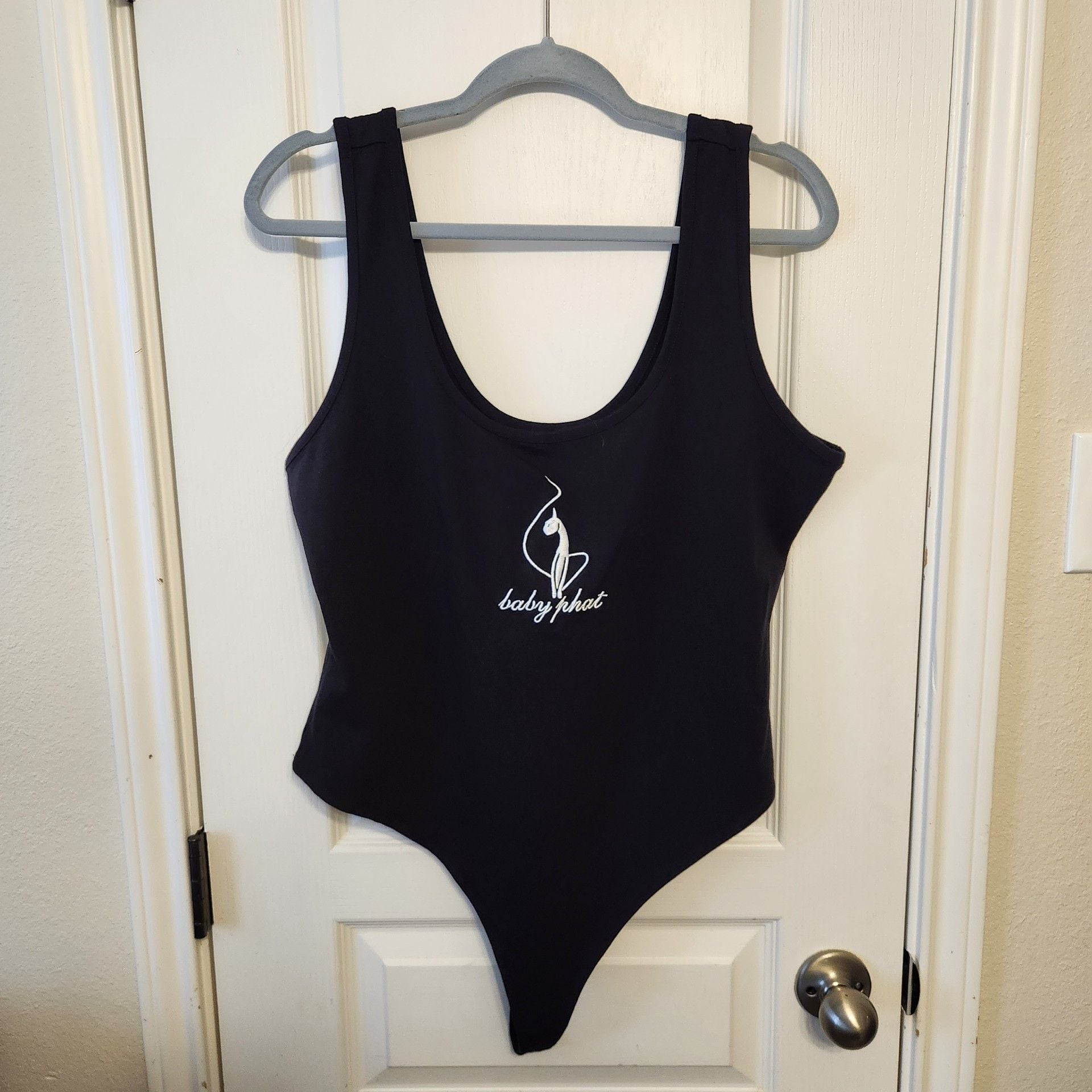 Baby Phat Bodysuit Size 0X Black Embroidered 2