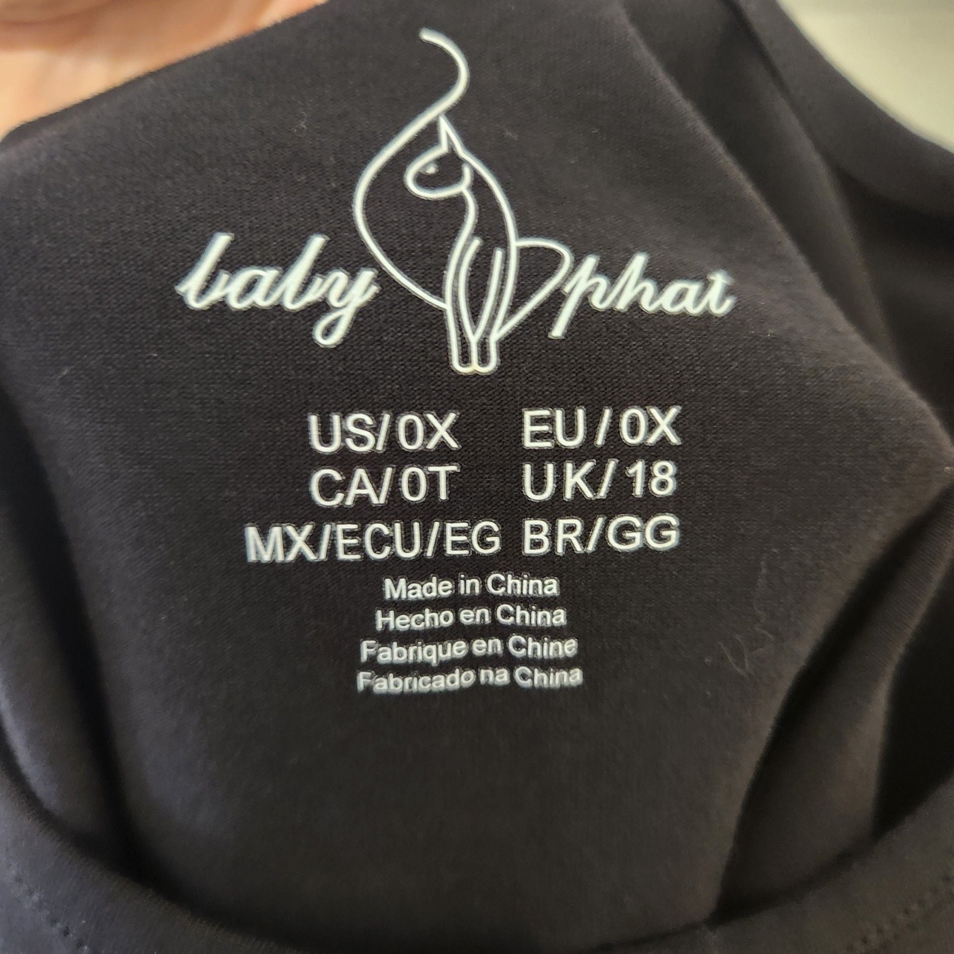 Baby Phat Bodysuit Size 0X Black Embroidered 4