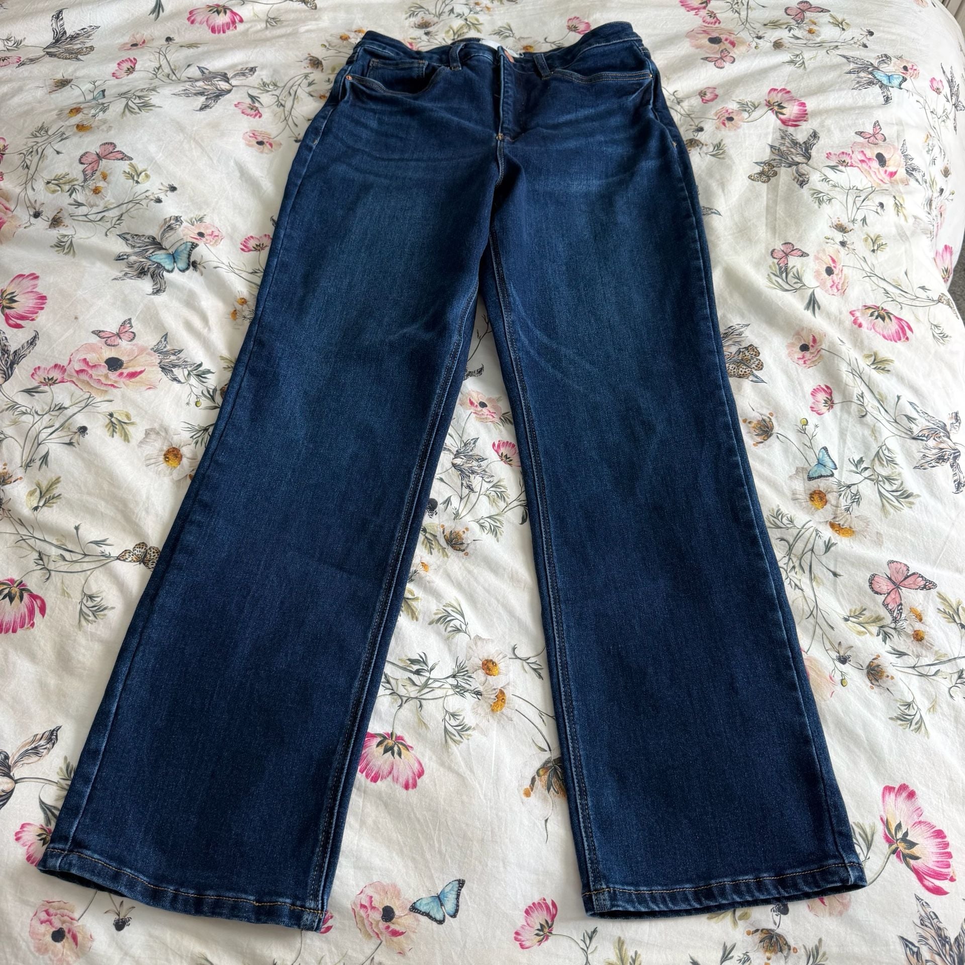 RFM Wide Leg Jeans Size 11/30 Dark Wash Stretch Denim 3