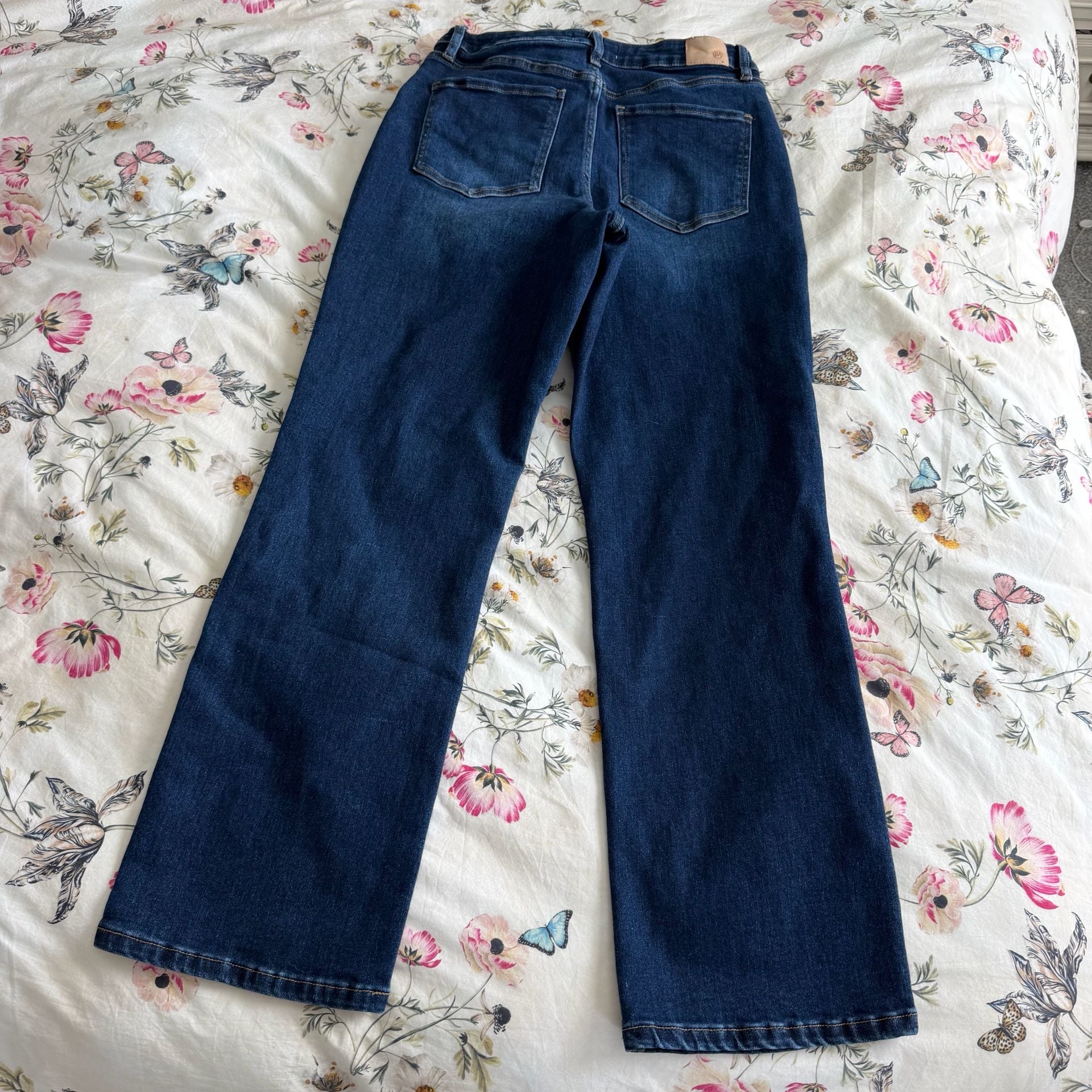 RFM Wide Leg Jeans Size 11/30 Dark Wash Stretch Denim 4