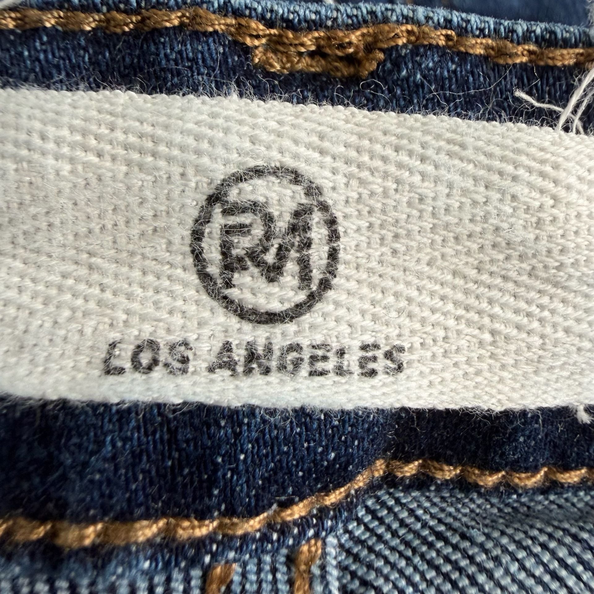 RFM Wide Leg Jeans Size 11/30 Dark Wash Stretch Denim 5