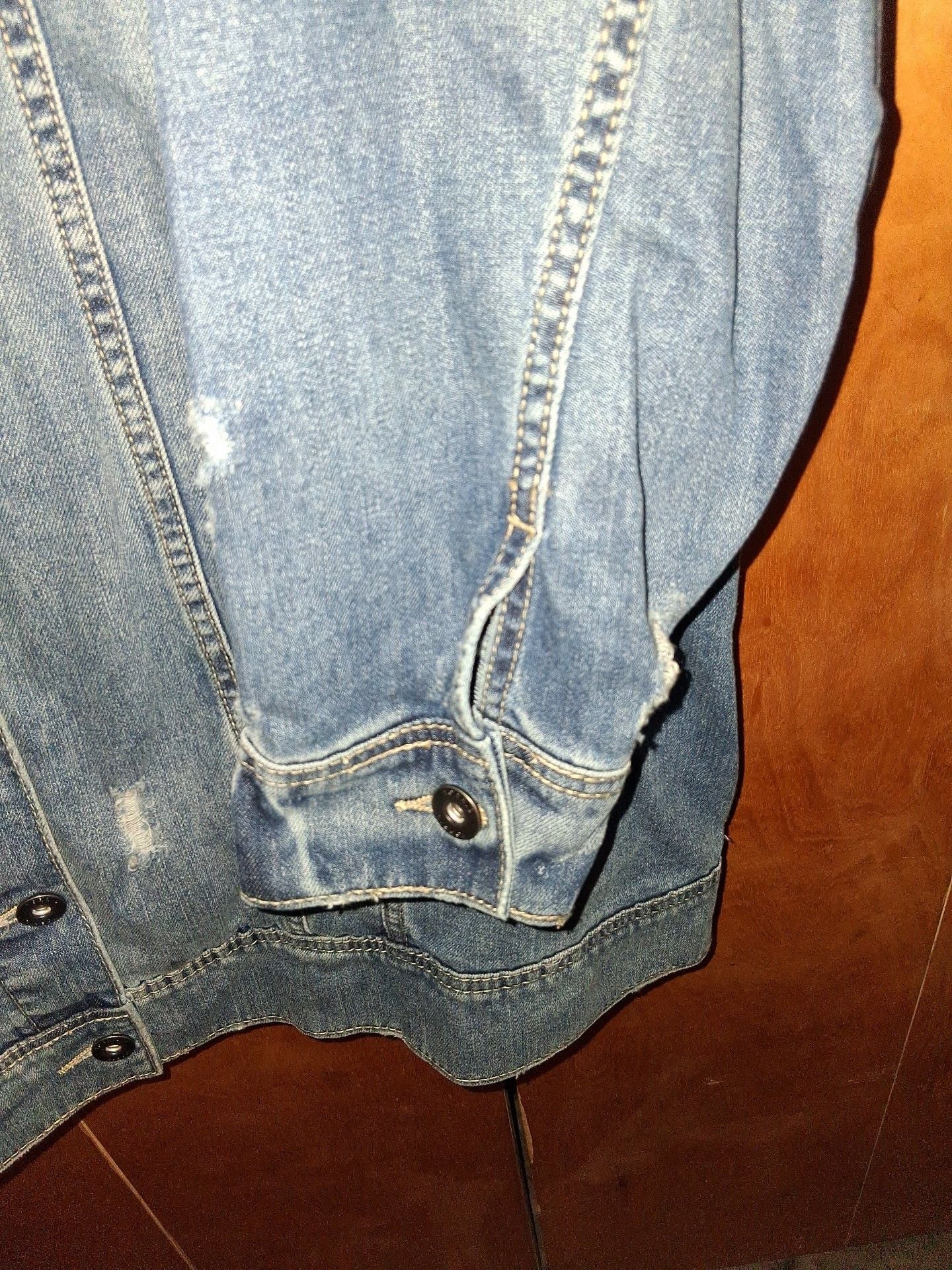 Torrid Distressed Denim Long Jean Jacket 5