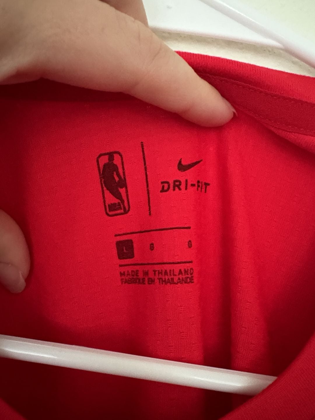 Nike Chicago Bulls Basketball Long Sleeve Shirt Size L Red Dri-Fit 4