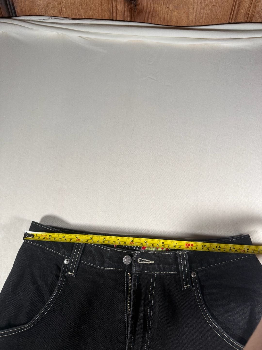 Vintage 90s Jnco Pipes Jeans Size 33x34 Black Denim Wide Leg 5