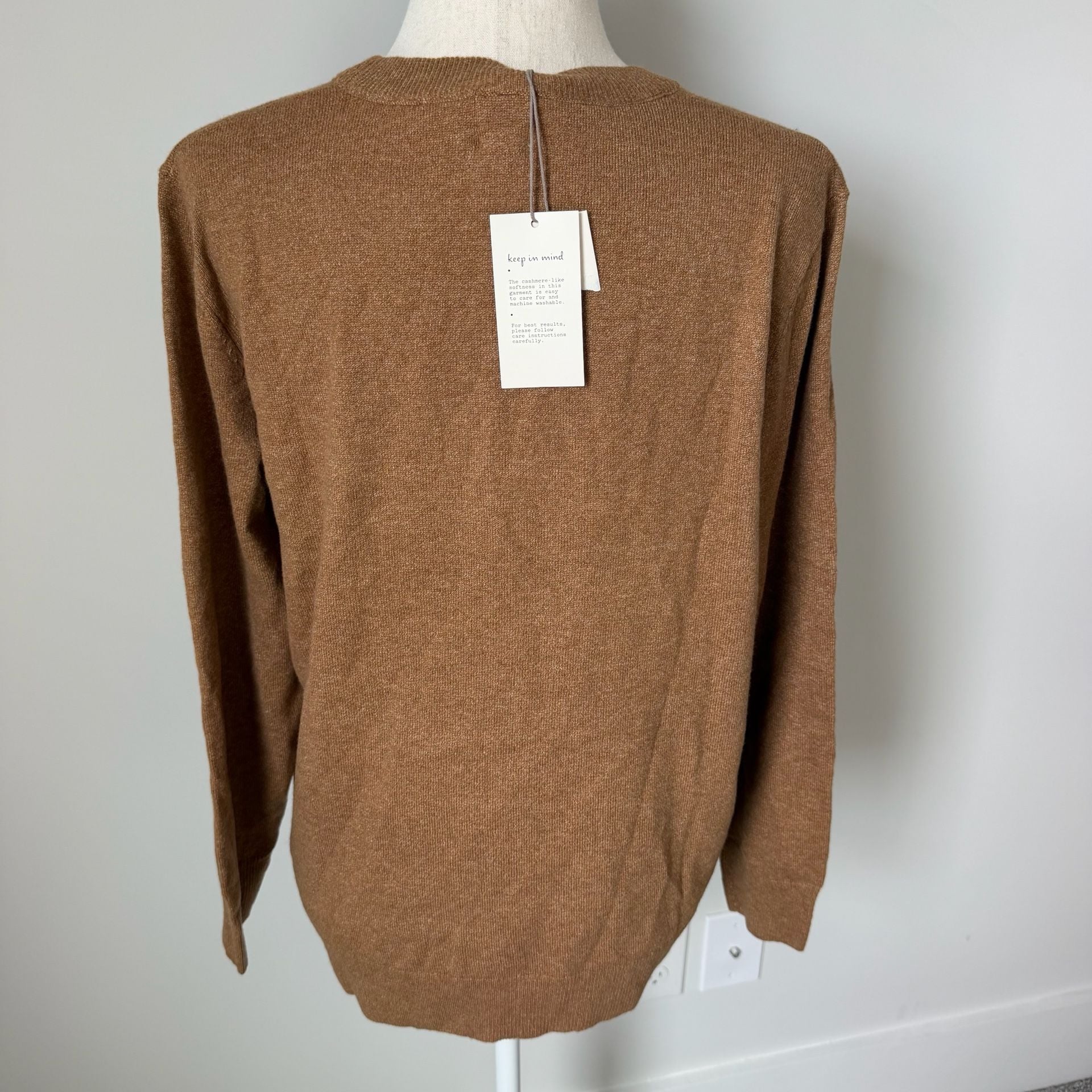 A New Day Sweater Size L Brown Crewneck Pullover 3