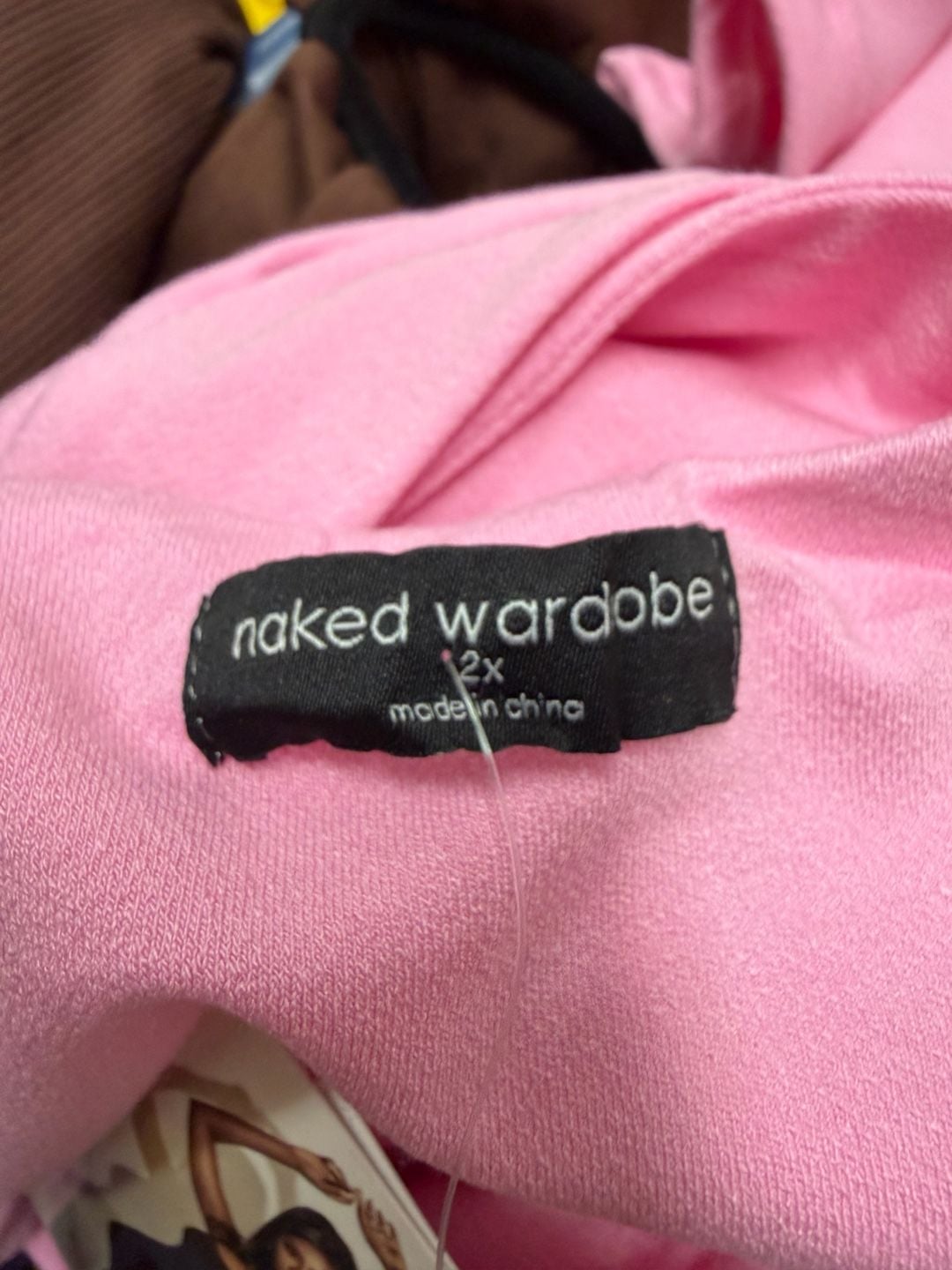 Naked Wardrobe Midi Dress Size 2x Pink Square Neck Bodycon 5