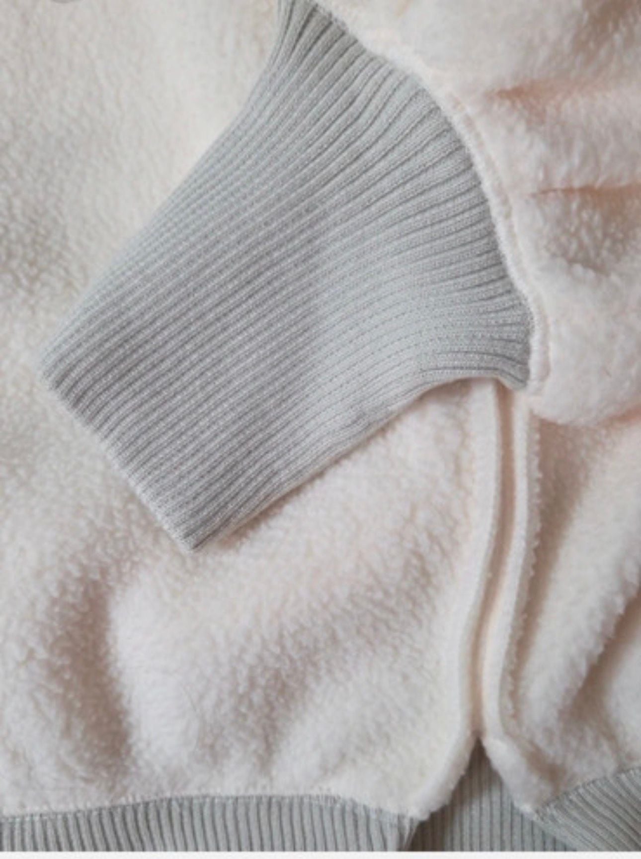 Free People Cozy Camden Thermal Pullover Sweatshirt XL Cream 7