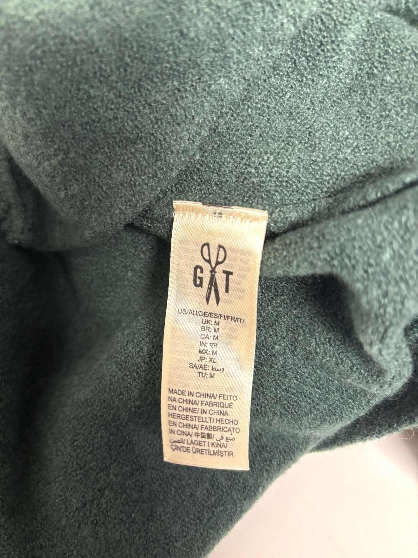 Goodthreads Open Front Hooded Cardigan Size M Green Knit Sweater Pockets 7