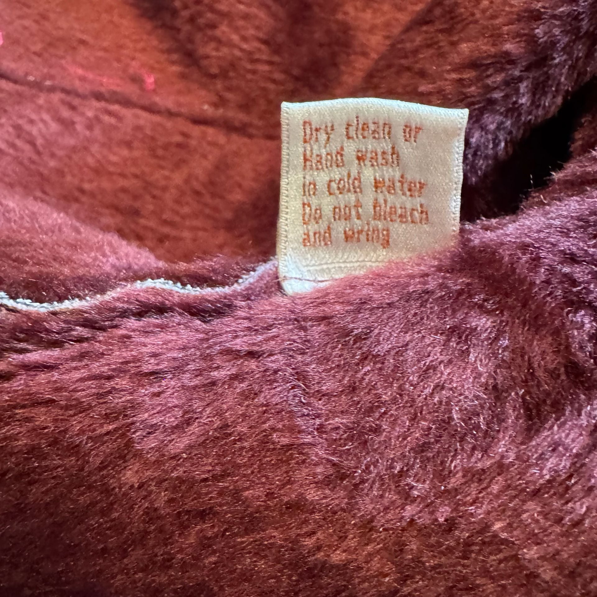 Pretty Angel Women’s M Burgundy Faux Fur Jacket Y2K Boho Western NWOT 10