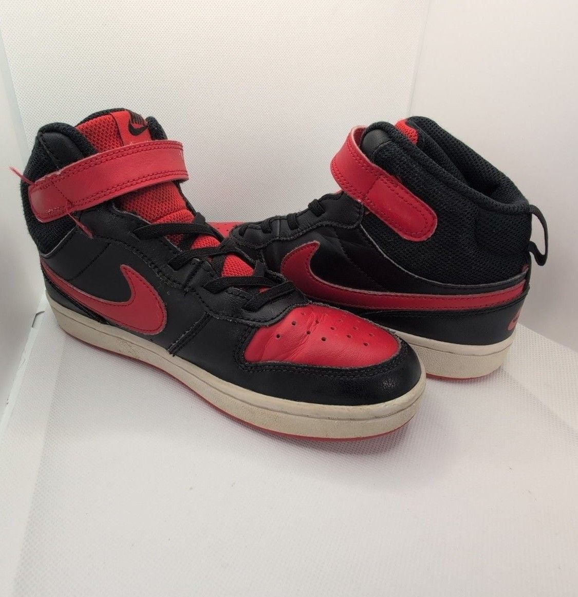 Nike Court Borough Mid 2 Size 3Y Black Red Sneakers 3